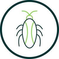 Cockroach Line Circle Icon vector