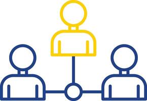 Colleague Line Two Color Icon vector