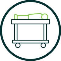 Dead body Line Circle Icon vector