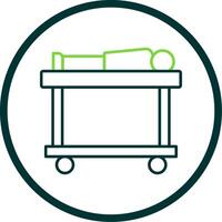 Dead body Line Circle Icon vector