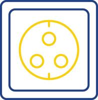 Wall Socket Line Two Color Icon vector
