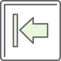 Left Arrow Fillay Icon vector