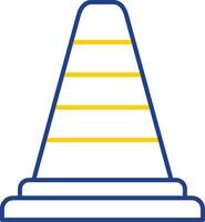 Traffic Cone Line Two Color Icon vector