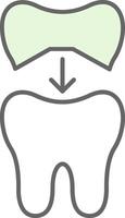 Tooth Cap Fillay Icon vector