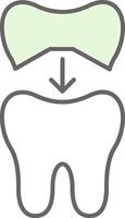 Tooth Cap Fillay Icon vector