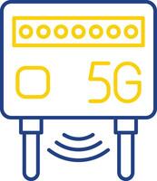 Router Line Two Color Icon vector