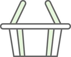 compras cesta relleno icono vector