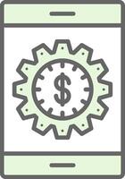 Online Business Fillay Icon vector