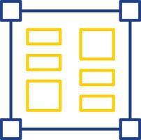 Layout Tools Line Two Color Icon vector