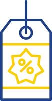 Coupon Line Two Color Icon vector
