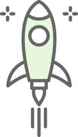 Rocket Fillay Icon vector