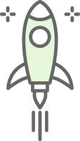 Rocket Fillay Icon vector