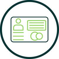 Business Card Line Circle Icon vector