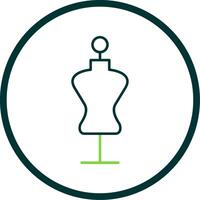 Mannequin Line Circle Icon vector