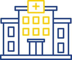Hospital Line Two Color Icon vector