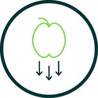 Gravity Line Circle Icon vector