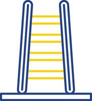 Step Ladder Line Two Color Icon vector