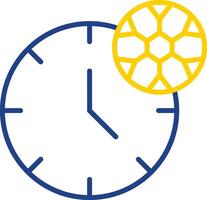 Football Time Line Two Color Icon vector