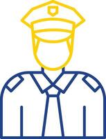 Policeman Line Two Color Icon vector