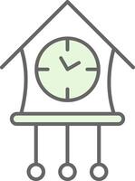 cuco reloj relleno icono vector