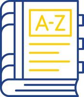 Dictionary Line Two Color Icon vector