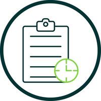 Waiting List Line Circle Icon vector