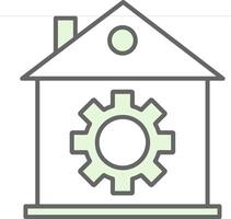 Home Setting Fillay Icon vector