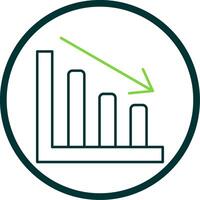 Line chart Line Circle Icon vector