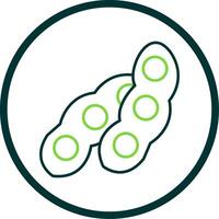 Soybean Line Circle Icon vector