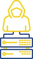 Data Line Two Color Icon vector