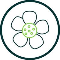 Nasturtium Line Circle Icon vector