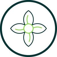 Clematis Line Circle Icon vector