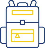 Backpack Line Two Color Icon vector