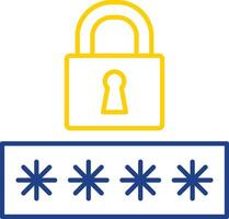 Password Line Two Color Icon vector