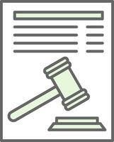 legal documento relleno icono vector