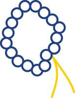 Rosary Line Two Color Icon vector
