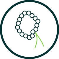 Rosary Line Circle Icon vector