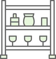 Shelves Fillay Icon vector