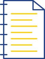 Notebook Line Two Color Icon vector