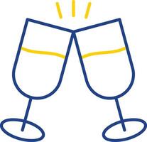 Cheers Line Two Color Icon vector