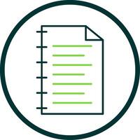 Notebook Line Circle Icon vector