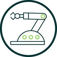 Assembly Line Circle Icon vector