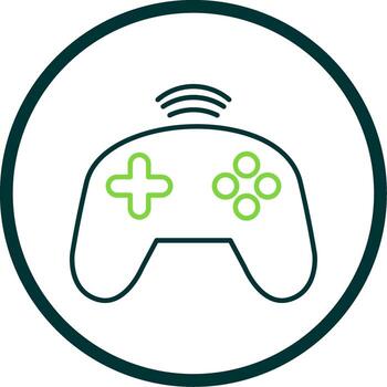 Controller Line Circle Icon vector