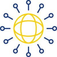 Globalization Line Two Color Icon vector