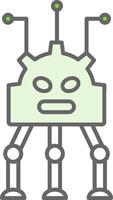 Robotics Fillay Icon vector