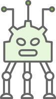 Robotics Fillay Icon vector