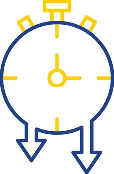 Timer Line Two Color Icon vector