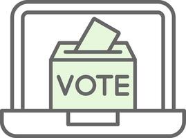 Online Voting Fillay Icon vector