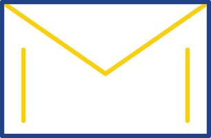 icono de dos colores de la línea de correo vector