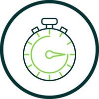 Stopwatch Line Circle Icon vector